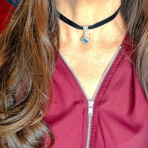 Handmade Eye Charm Choker Necklace